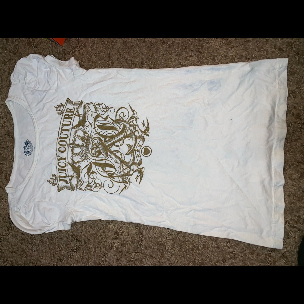 Never worn. White juicy shirt. Size medium
